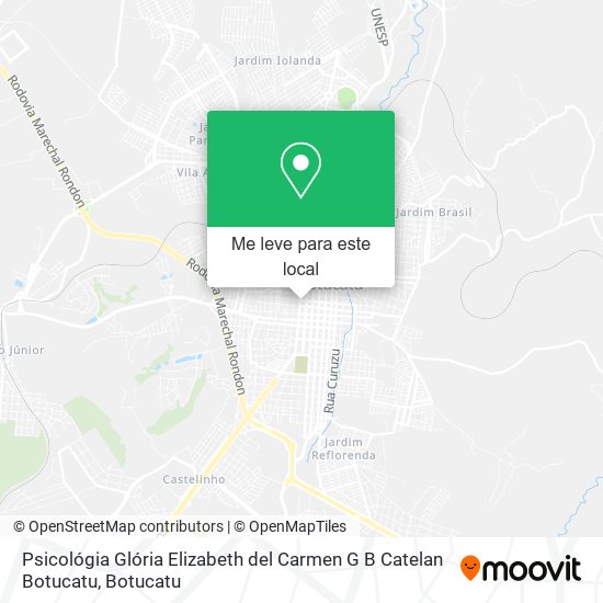 Psicológia Glória Elizabeth del Carmen G B Catelan Botucatu mapa