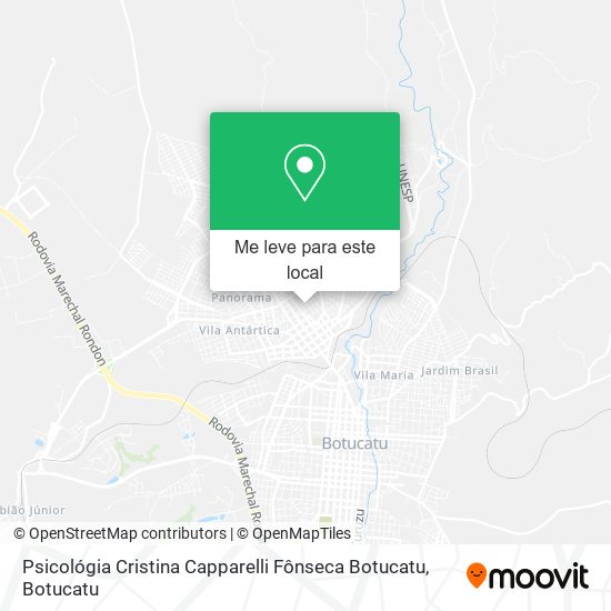 Psicológia Cristina Capparelli Fônseca Botucatu mapa