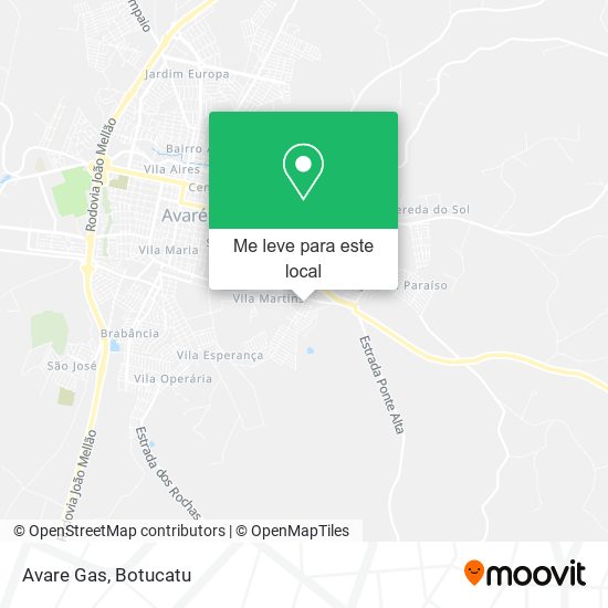 Avare Gas mapa