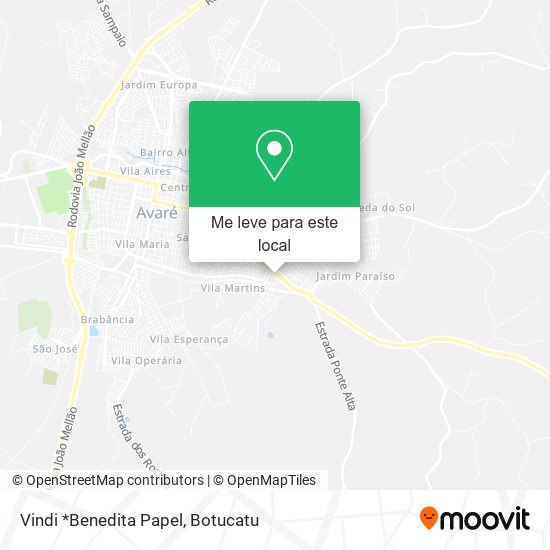 Vindi *Benedita Papel mapa