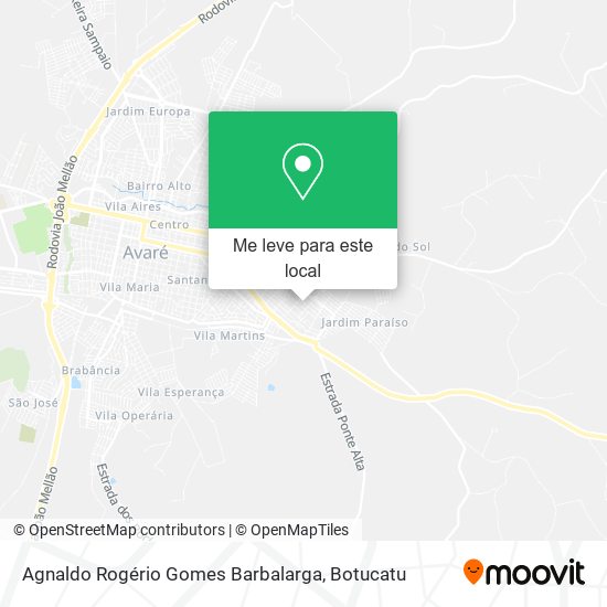 Agnaldo Rogério Gomes Barbalarga mapa