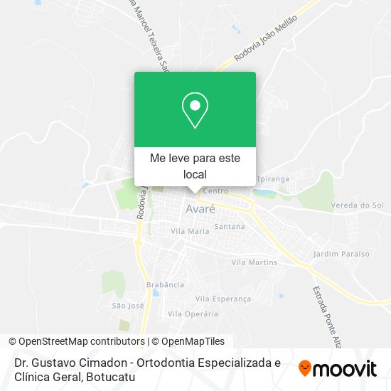 Dr. Gustavo Cimadon - Ortodontia Especializada e Clínica Geral mapa
