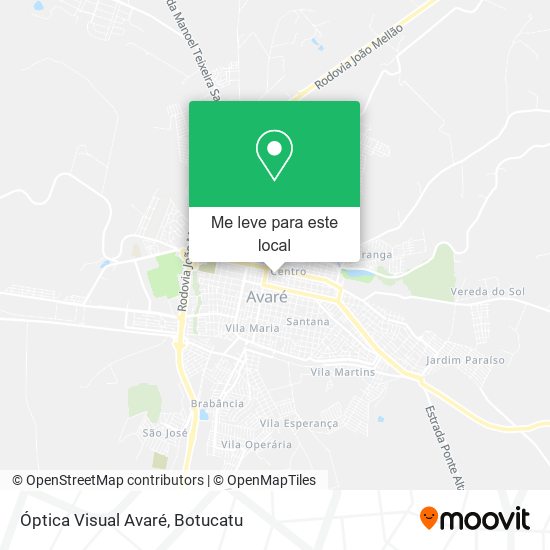 Óptica Visual Avaré mapa