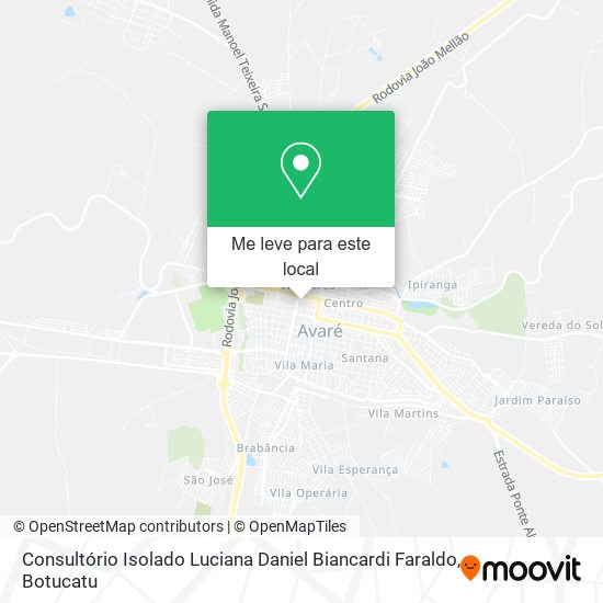 Consultório Isolado Luciana Daniel Biancardi Faraldo mapa