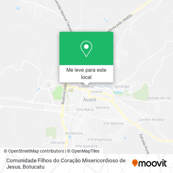 Comunidade Filhos do Coração Misericordioso de Jesus mapa