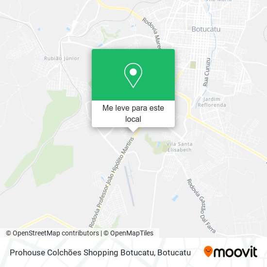 Prohouse Colchões Shopping Botucatu mapa