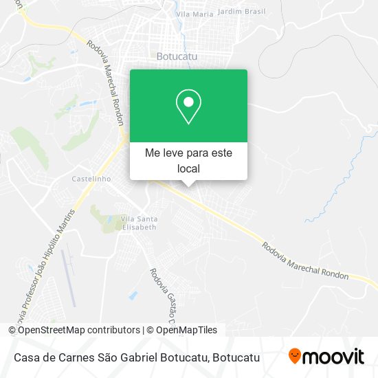 Casa de Carnes São Gabriel Botucatu mapa