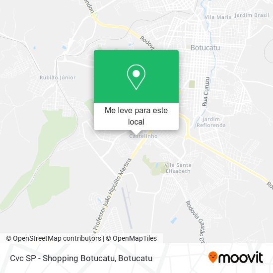 Cvc SP - Shopping Botucatu mapa