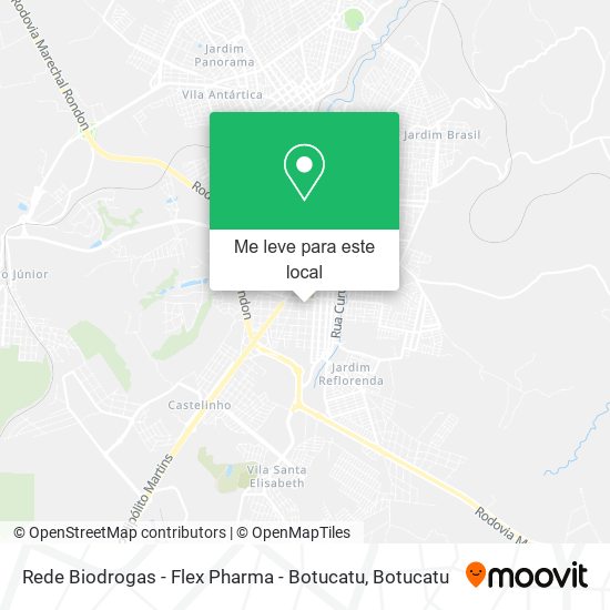 Rede Biodrogas - Flex Pharma - Botucatu mapa
