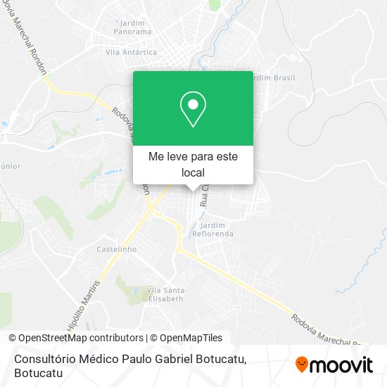 Consultório Médico Paulo Gabriel Botucatu mapa