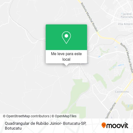 Quadrangular de Rubião Júnior- Botucatu-SP mapa