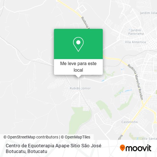 Centro de Equoterapia Apape Sitio São José Botucatu mapa