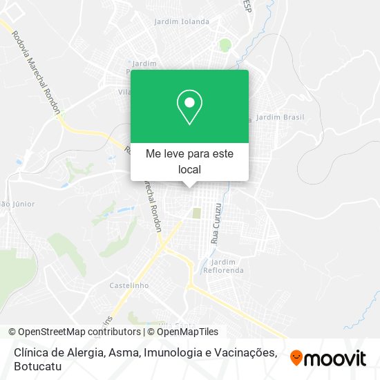 Clínica de Alergia, Asma, Imunologia e Vacinações mapa