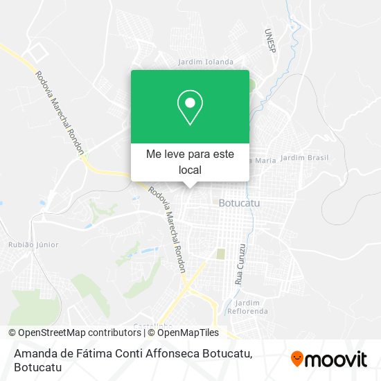 Amanda de Fátima Conti Affonseca Botucatu mapa