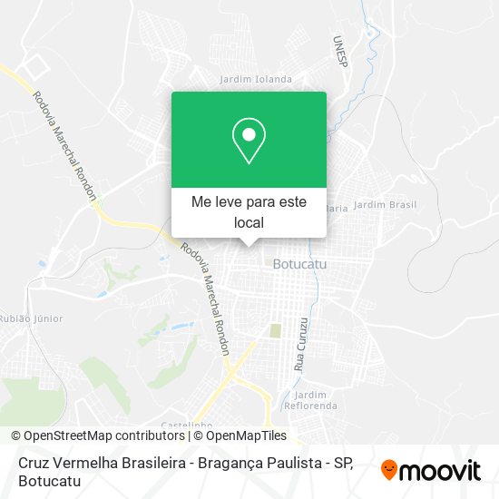 Cruz Vermelha Brasileira - Bragança Paulista - SP mapa