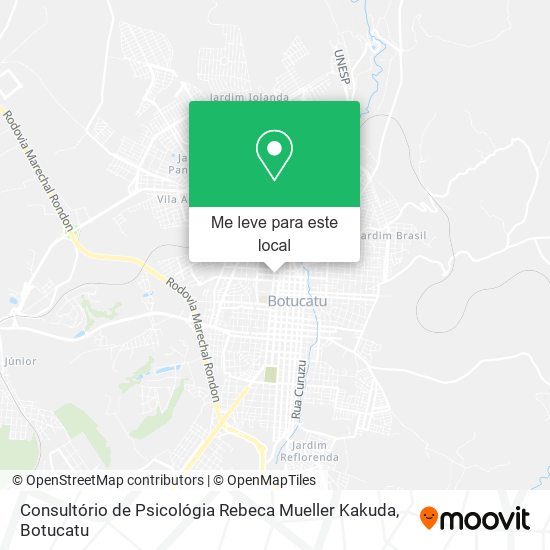 Consultório de Psicológia Rebeca Mueller Kakuda mapa