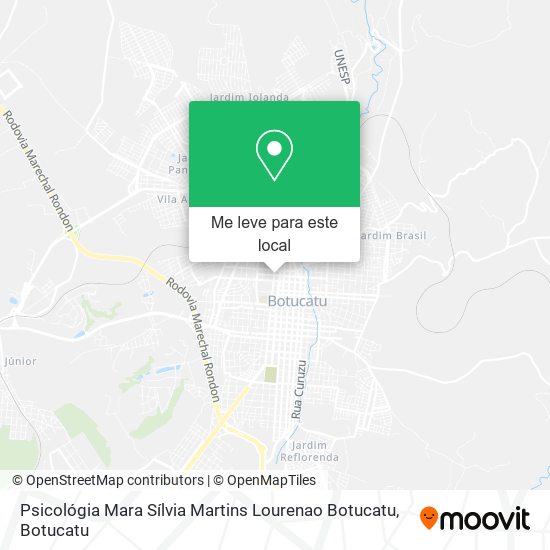 Psicológia Mara Sílvia Martins Lourenao Botucatu mapa