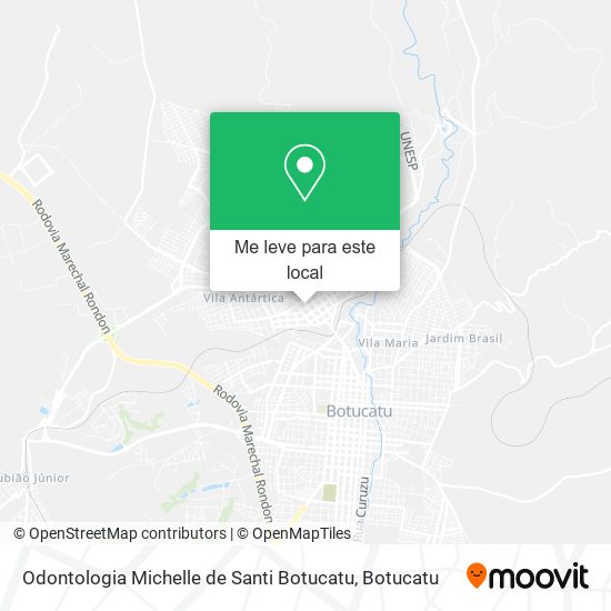 Odontologia Michelle de Santi Botucatu mapa