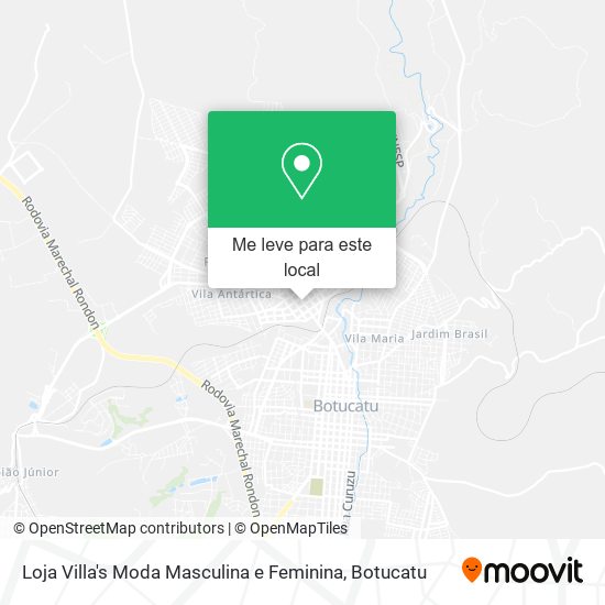 Loja Villa's Moda Masculina e Feminina mapa