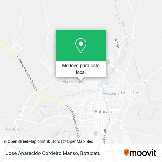 José Aparecido Cordeiro Manso mapa