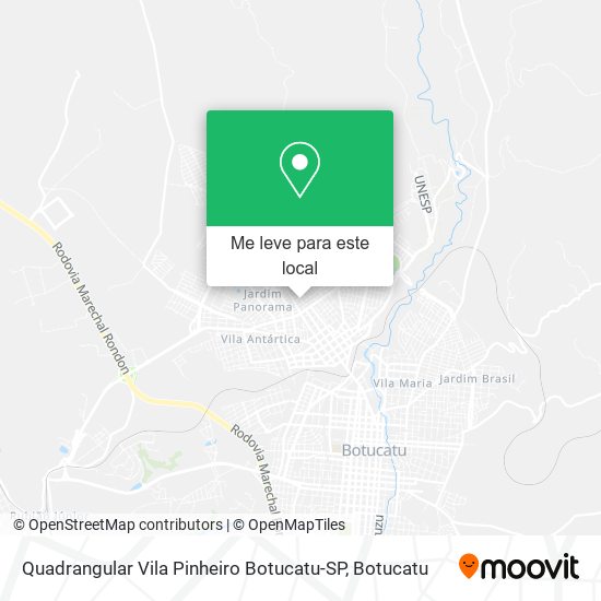 Quadrangular Vila Pinheiro Botucatu-SP mapa