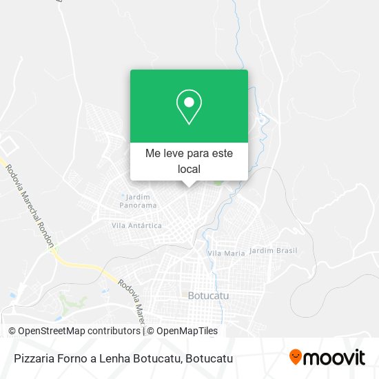 Pizzaria Forno a Lenha Botucatu mapa