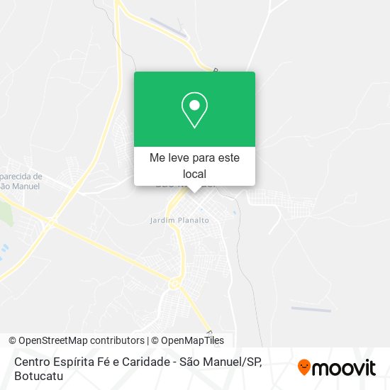 Centro Espírita Fé e Caridade - São Manuel / SP mapa