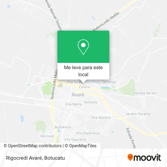 Rigocredi Avaré mapa