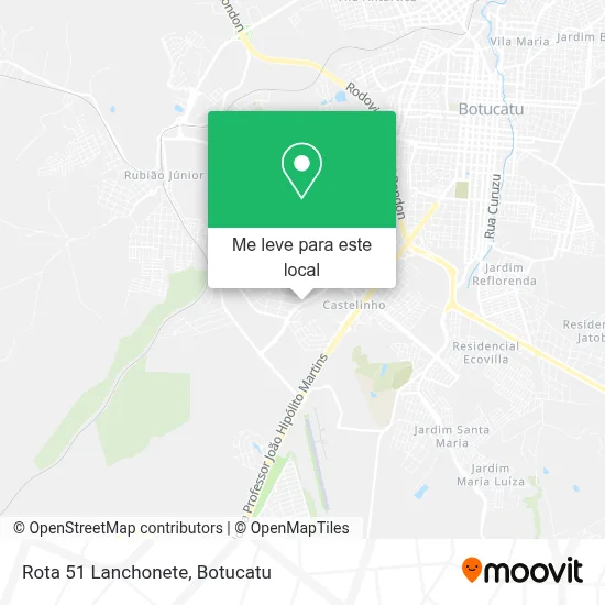 Rota 51 Lanchonete mapa