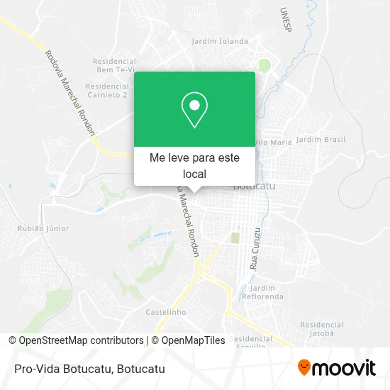 Pro-Vida Botucatu mapa
