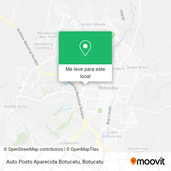 Auto Posto Aparecida Botucatu mapa