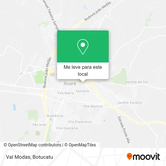 Val Modas mapa