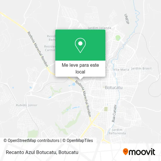 Recanto Azul Botucatu mapa