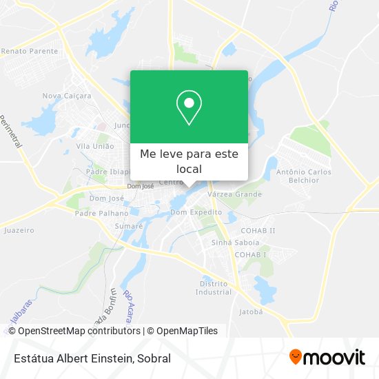 Estátua Albert Einstein mapa