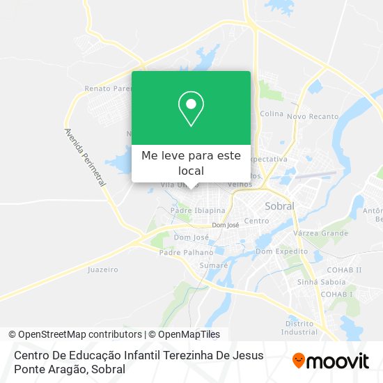 Centro De Educação Infantil Terezinha De Jesus Ponte Aragão mapa