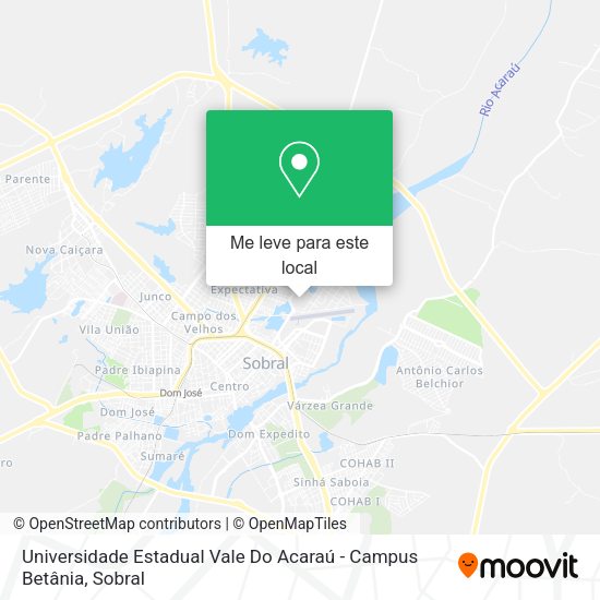 Universidade Estadual Vale Do Acaraú - Campus Betânia mapa