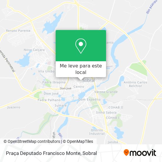 Praça Deputado Francisco Monte mapa