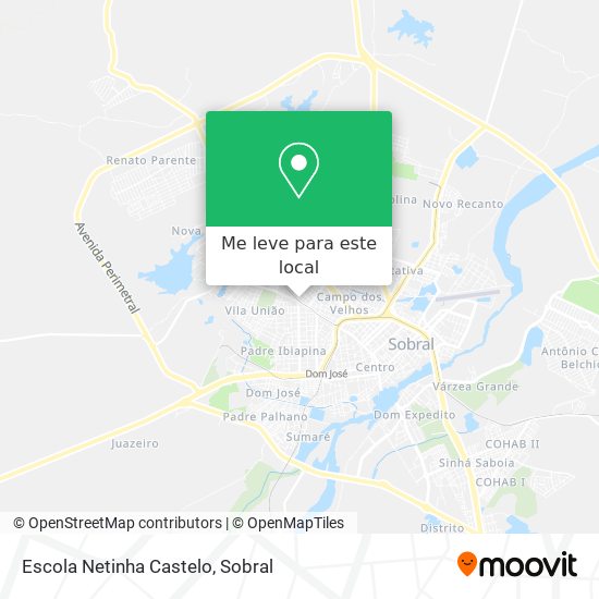 Escola Netinha Castelo mapa
