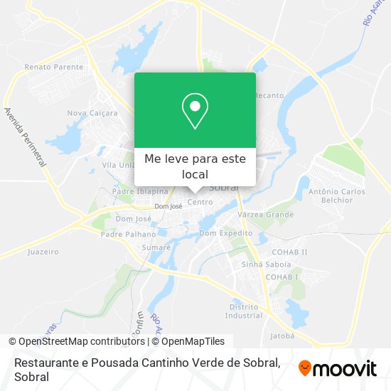 Restaurante e Pousada Cantinho Verde de Sobral mapa