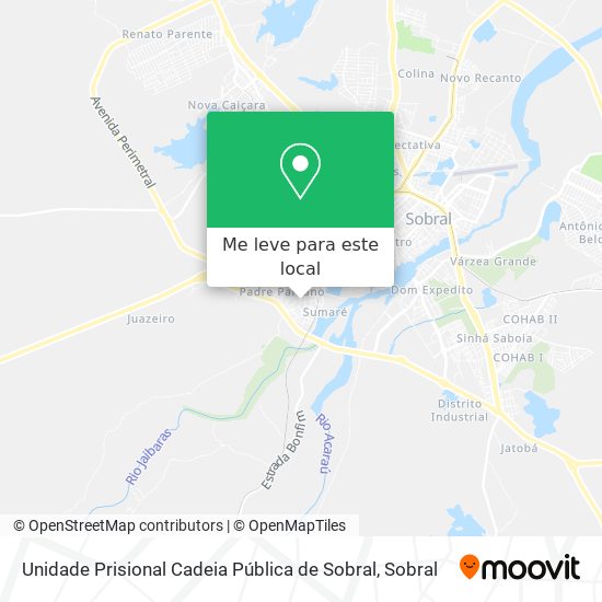 Unidade Prisional Cadeia Pública de Sobral mapa