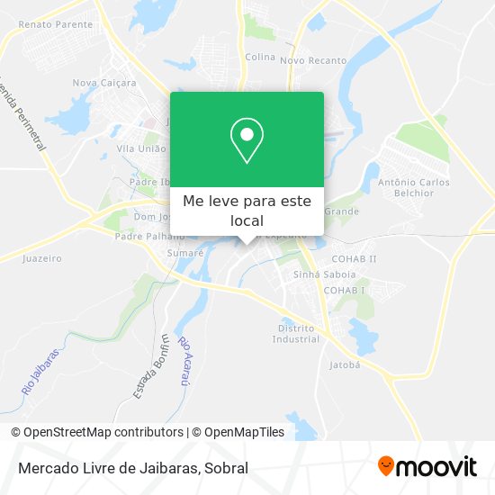 Mercado Livre de Jaibaras mapa