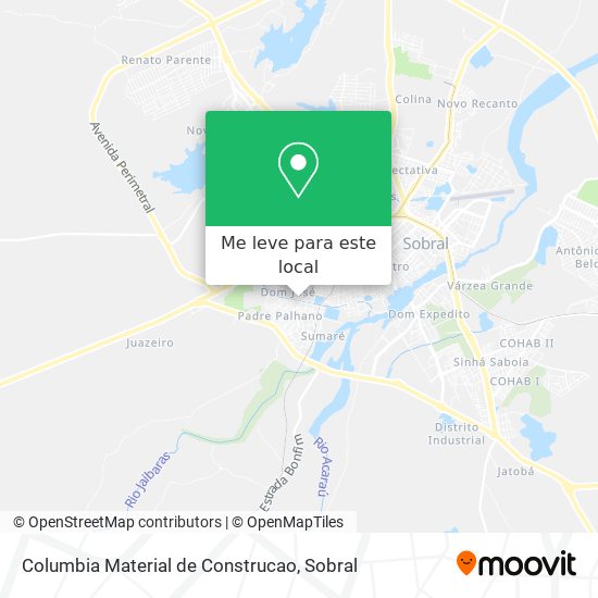 Columbia Material de Construcao mapa