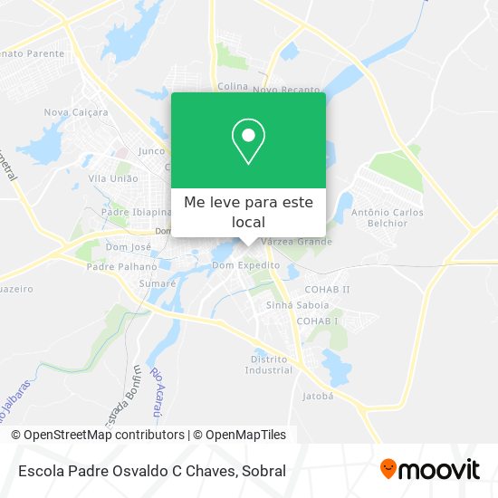 Escola Padre Osvaldo C Chaves mapa