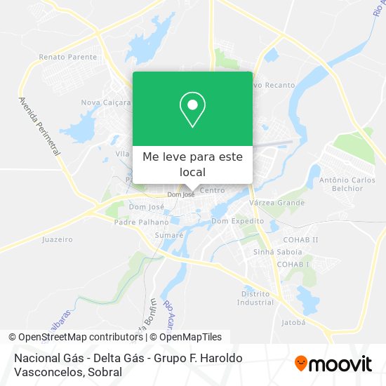 Nacional Gás - Delta Gás - Grupo F. Haroldo Vasconcelos mapa
