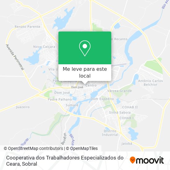 Cooperativa dos Trabalhadores Especializados do Ceara mapa