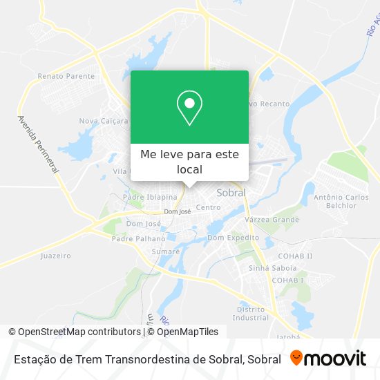 Estação de Trem Transnordestina de Sobral mapa