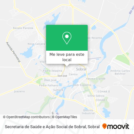 Secretaria de Saúde e Ação Social de Sobral mapa