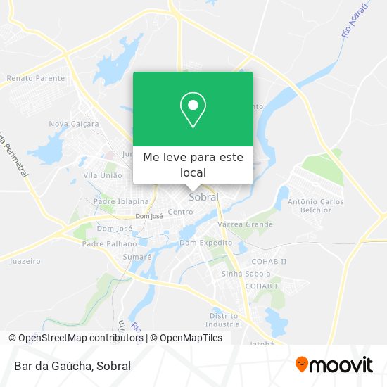 Bar da Gaúcha mapa
