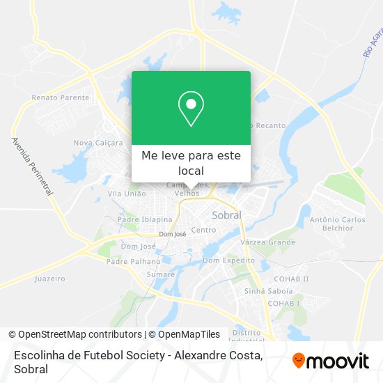 Escolinha de Futebol Society - Alexandre Costa mapa