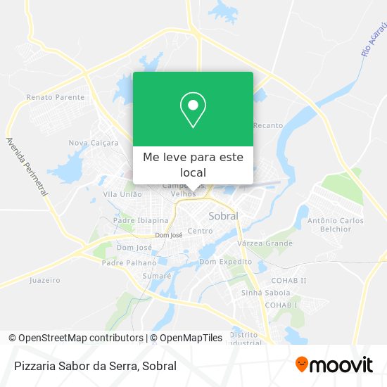Pizzaria Sabor da Serra mapa